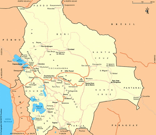 Carte Bolivie